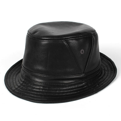 Men's leather hat