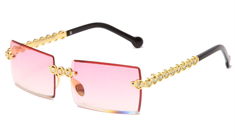 Point Diamond Fashion Cut Edge Ladies Sunglasses