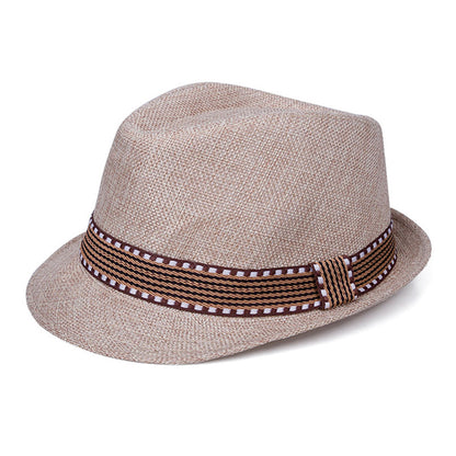 Hat Men's Sun Hat Spring And Summer Casual Fashion Jazz Hat Top Hat Outdoor Outing Beach Hat Gentleman Hat