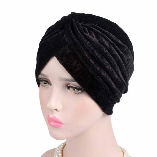 Baotou hat ear protection golden velvet warm Indian hat headdress hat