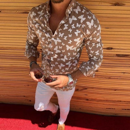 Butterfly print shirt