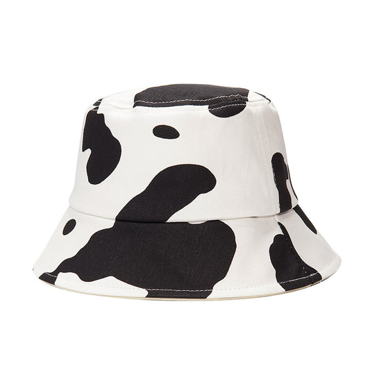 Cow Pattern Hat Female Leisure Outdoor Sunbath Hat Korean Spring And Summer Couple Fisherman Hat Japanese Fashion Sun Hat