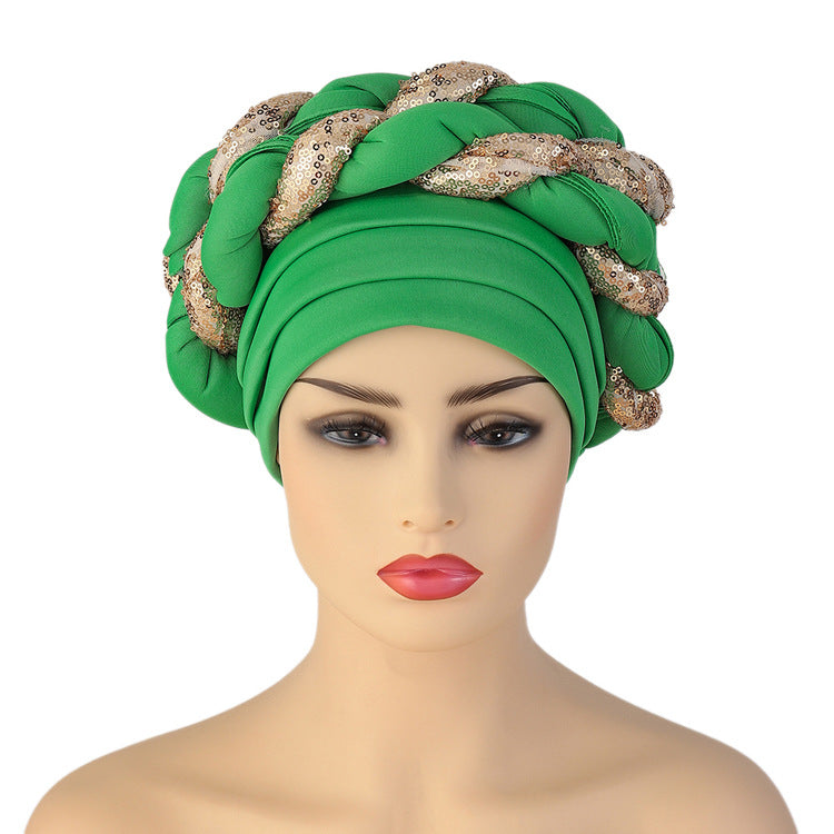 Space layer sequin braid hat fashion African hat
