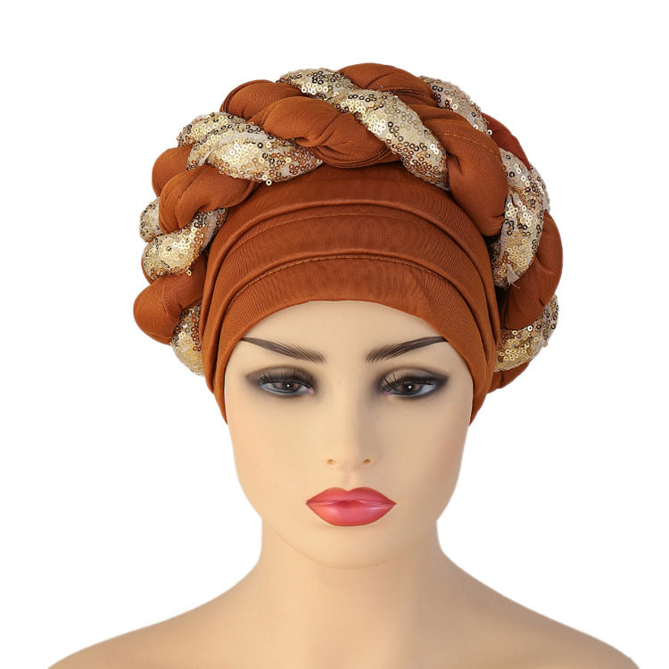 Space layer sequin braid hat fashion African hat