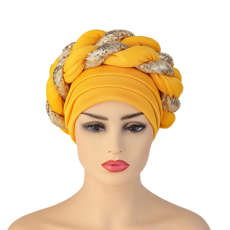 Space layer sequin braid hat fashion African hat
