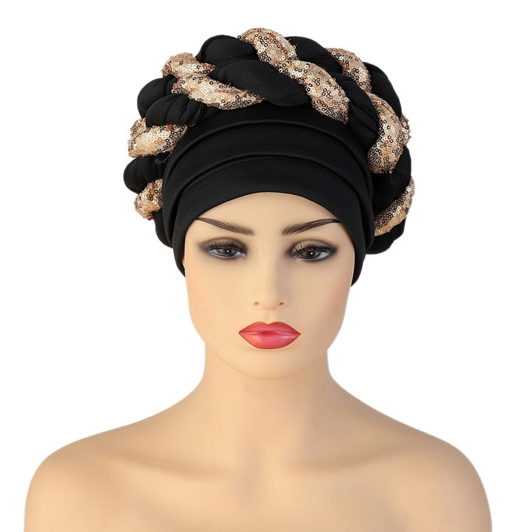Space layer sequin braid hat fashion African hat