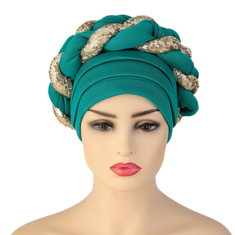 Space layer sequin braid hat fashion African hat