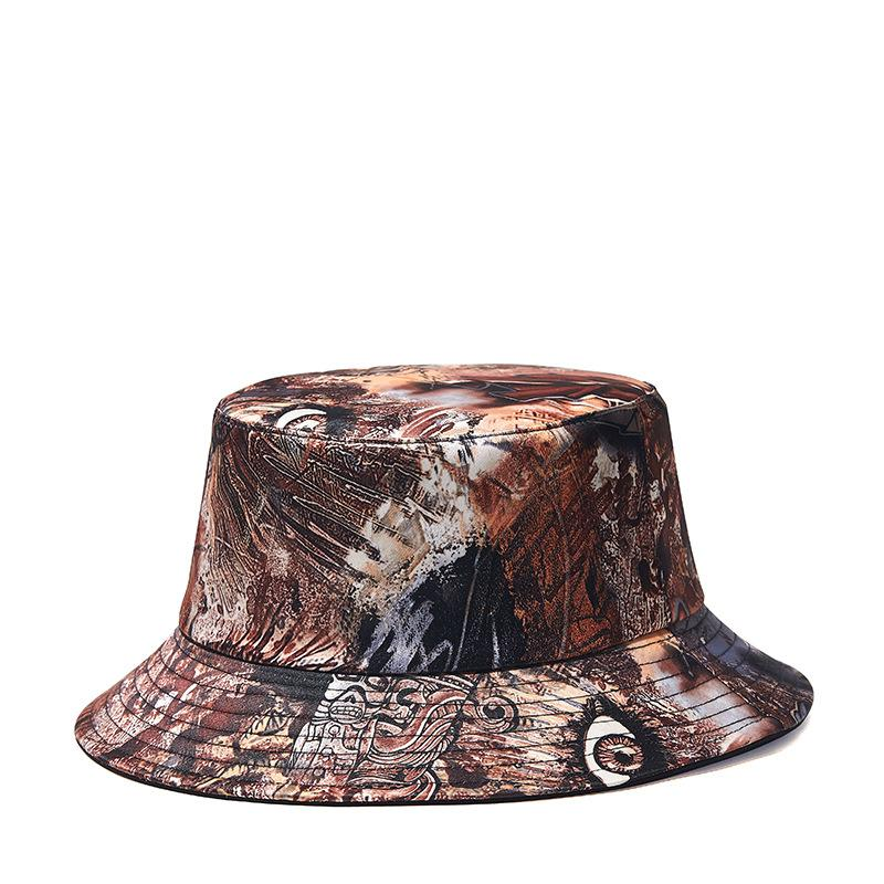 Graffiti Print Fisherman Hat Hip-Hop Disc Hat