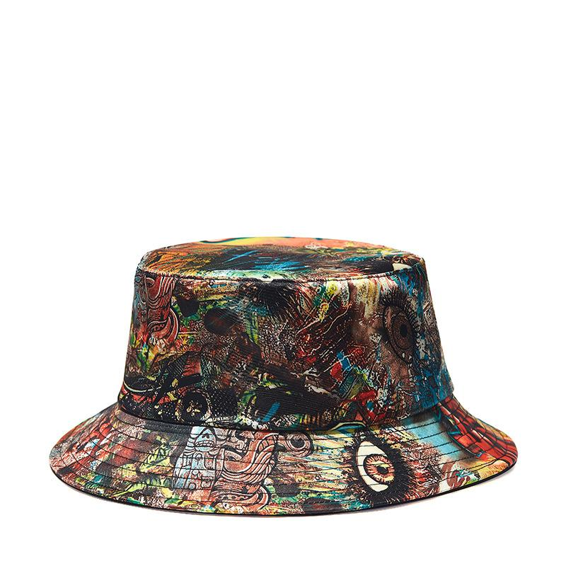 Graffiti Print Fisherman Hat Hip-Hop Disc Hat