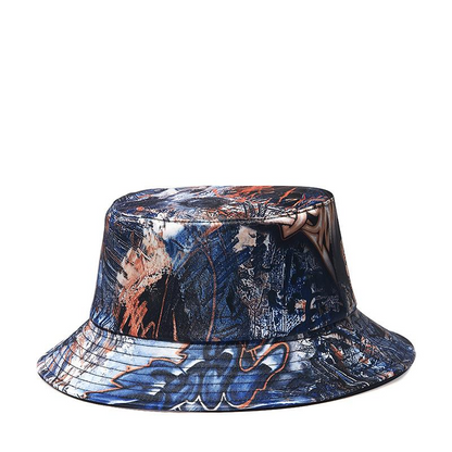 Graffiti Print Fisherman Hat Hip-Hop Disc Hat