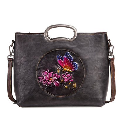 Shoulder Bag Ladies Handbags European And American Embossed Handmade Bags