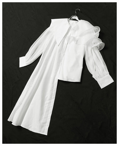 Pleated shirt skirt