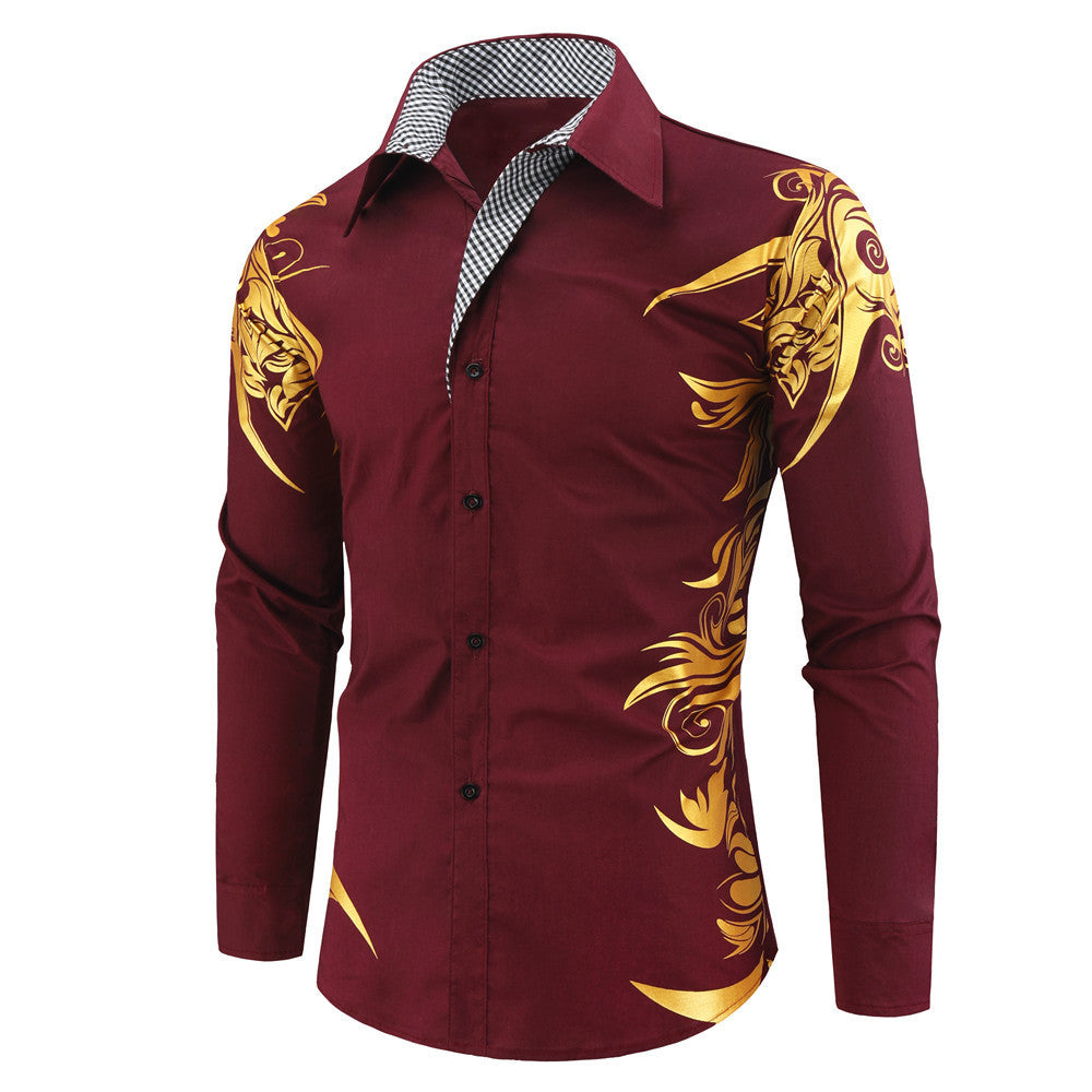 Fashion bronzing printed shirt