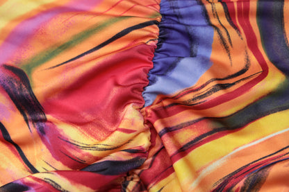 Printed Pleated Slim Dress Suit For Women