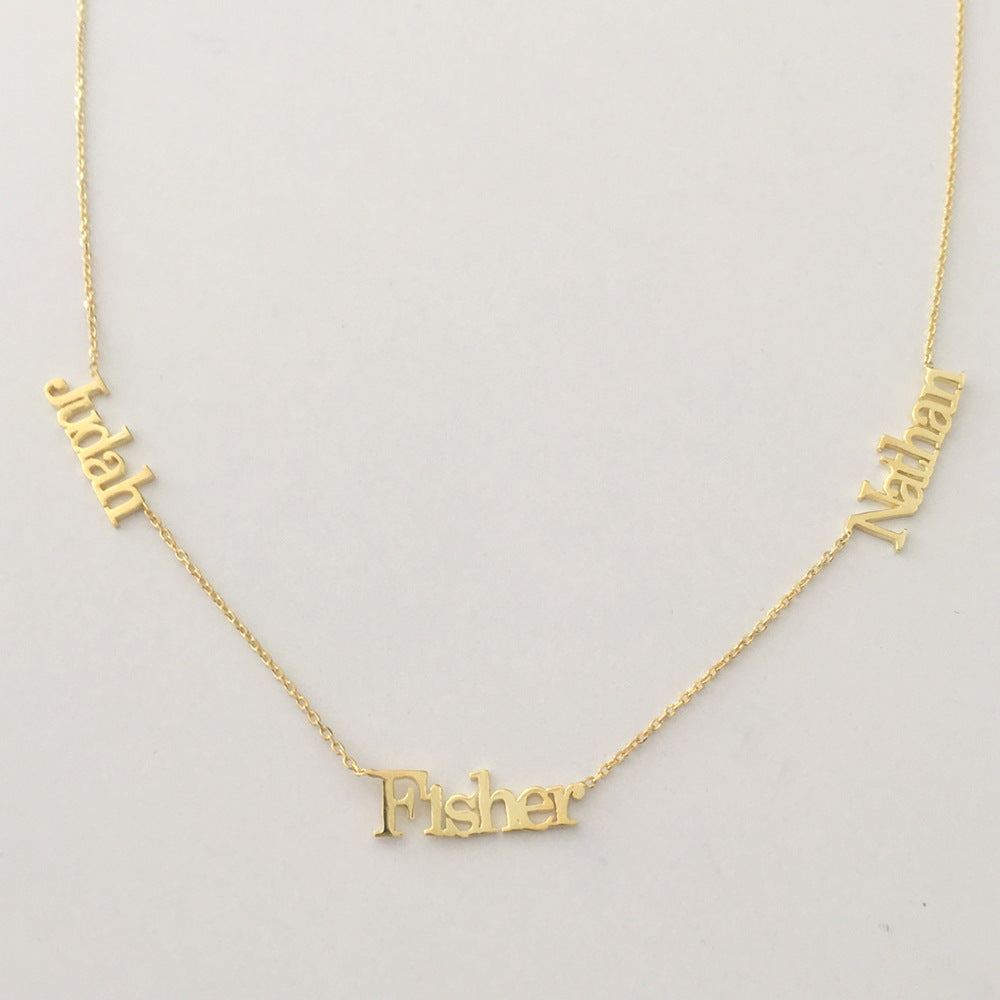 European And American Jewelry Personalized Name Necklace