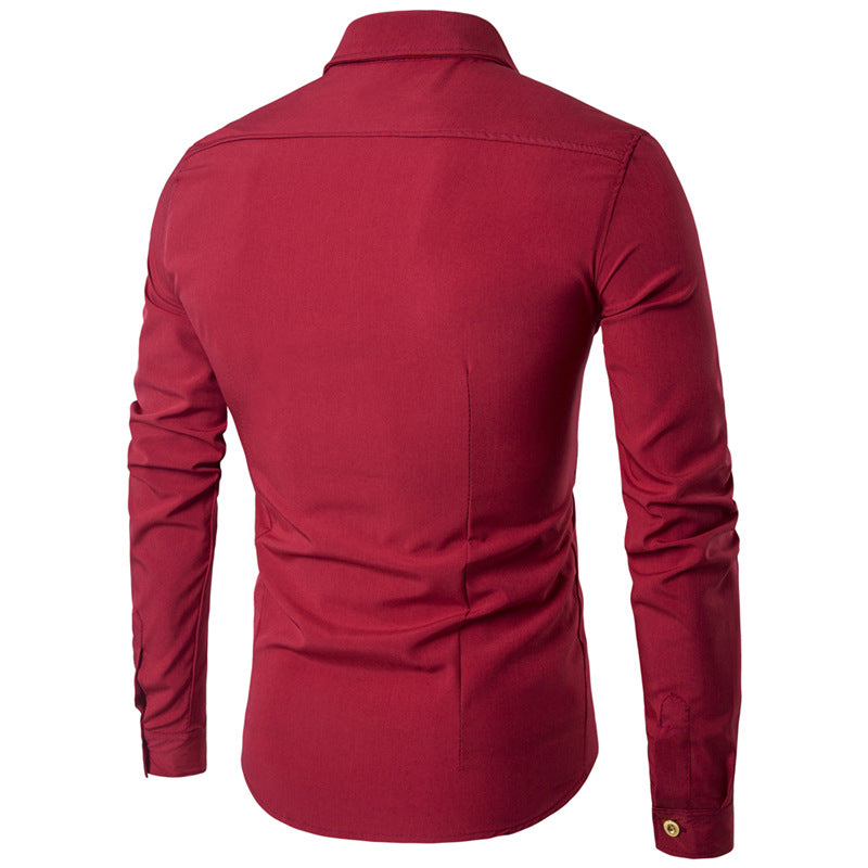 Double-breasted long sleeve shirt