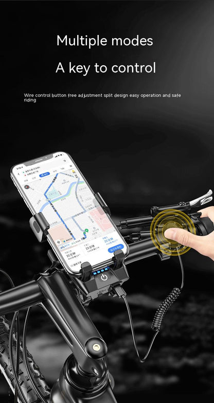 Rechargeable Mountain Bike Mobile Phone Bracket Horn Headlight Outdoor Riding Mobile Power Bicycle Equipment