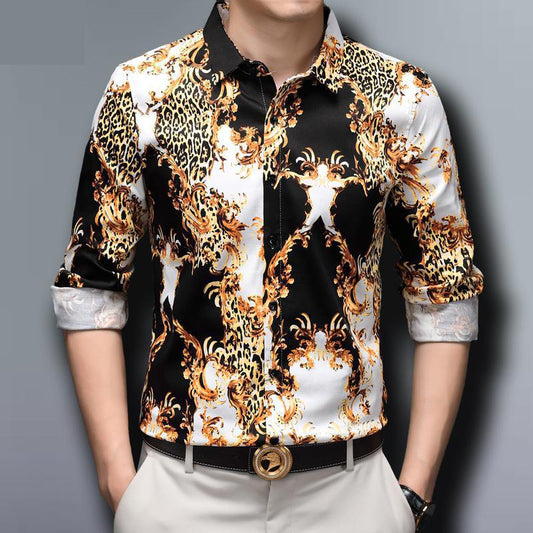 Chinese style floral shirt