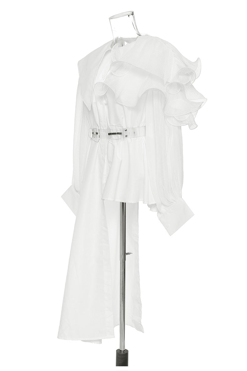Pleated shirt skirt