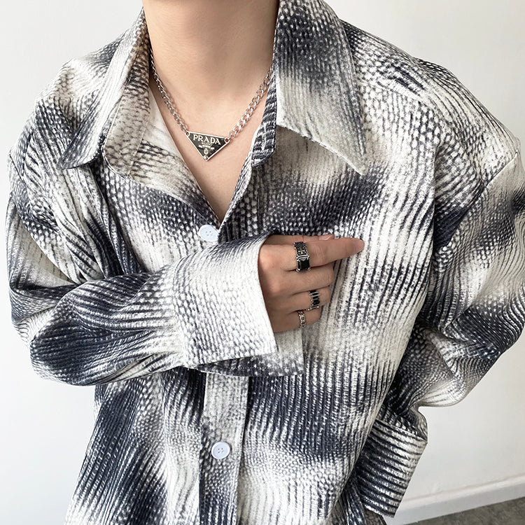 Men's Contrast Loose Lazy Shirt Top