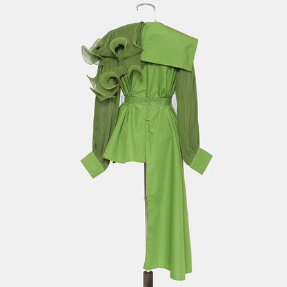 Pleated shirt skirt