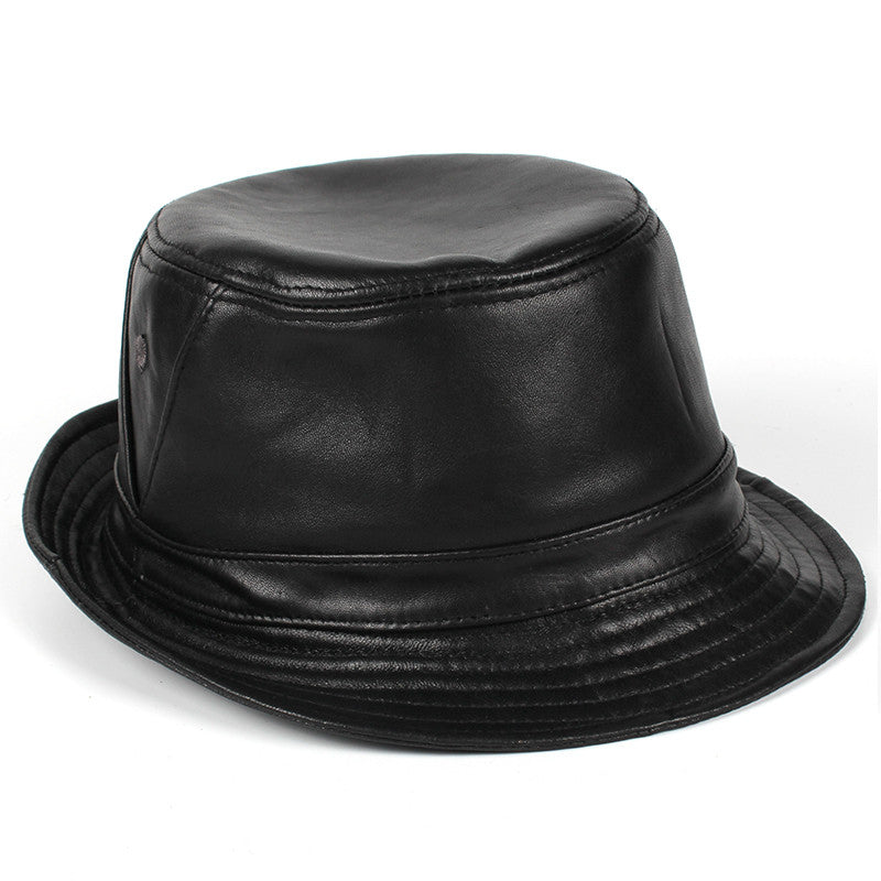 Men's leather hat