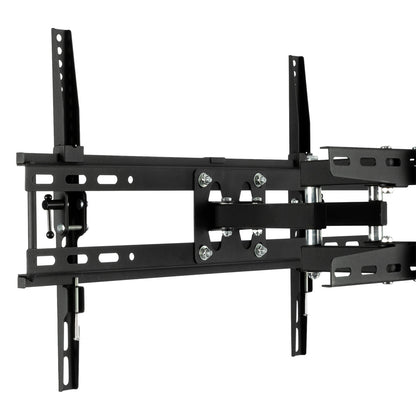 Black TV wall mount on a white background
