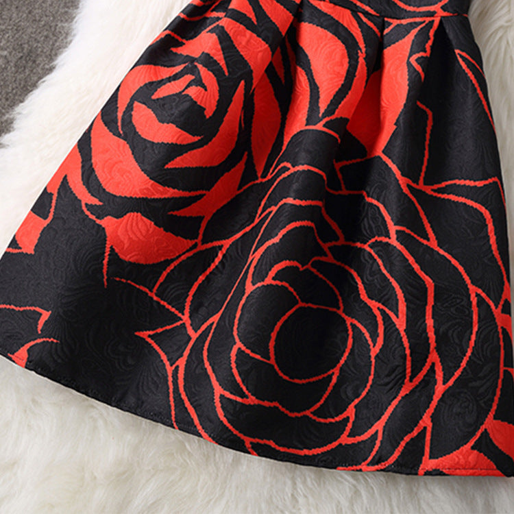Printed Dress For Woman Vest Skirt Sleeveless Pettiskirt Bottoming A- Line Dress
