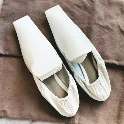 Flat men Head Retro Shallow Mouth Soft Sole Single Shoes