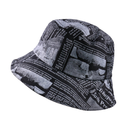 Men And Women Do Old Newspaper Pattern Printing Sun Hat