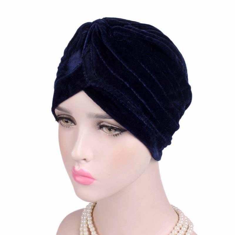 Baotou hat ear protection golden velvet warm Indian hat headdress hat