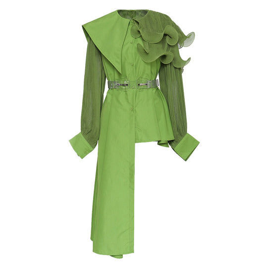 Pleated shirt skirt