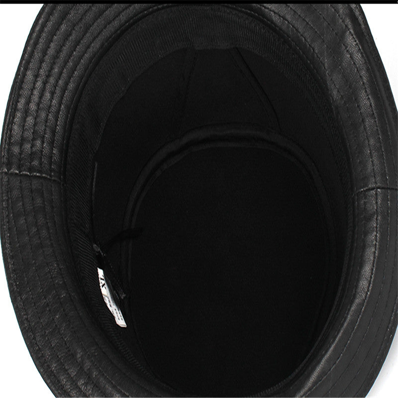 Men's leather hat