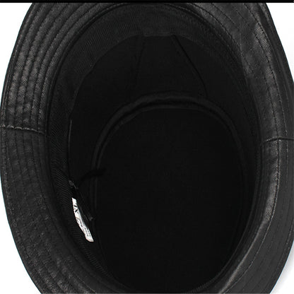 Men's leather hat
