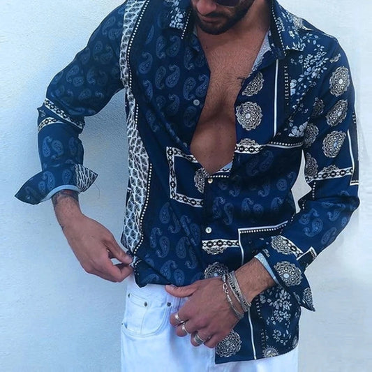 Printed wild casual shirt