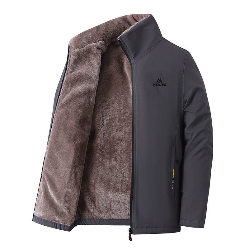 Fashion Casual Loose Jacket Fleece-lined Thickened