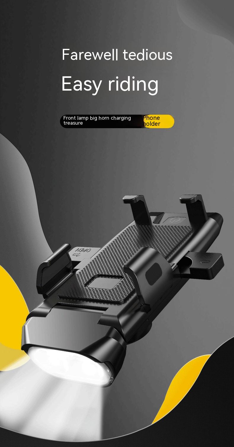 Rechargeable Mountain Bike Mobile Phone Bracket Horn Headlight Outdoor Riding Mobile Power Bicycle Equipment