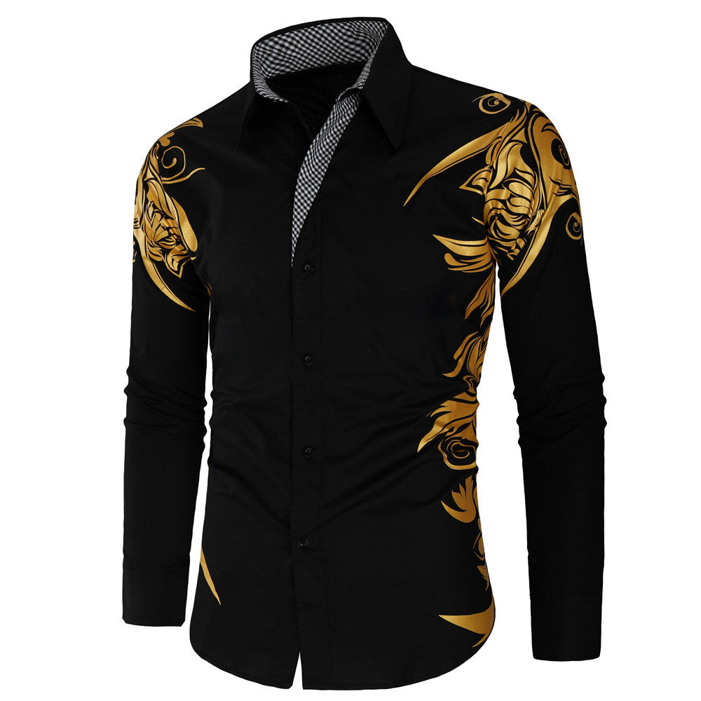 Fashion bronzing printed shirt