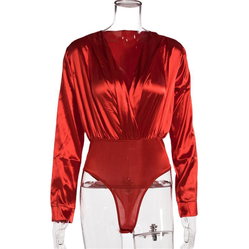 Mid-length Satin Shirt And Long-sleeved T-shirt