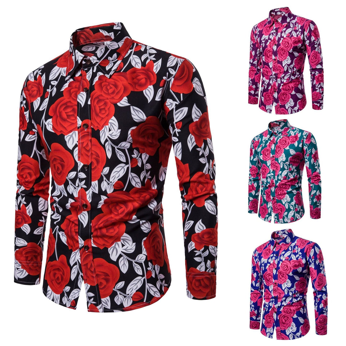 Rose print shirt