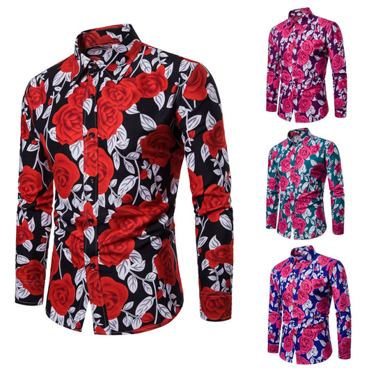 Rose print shirt