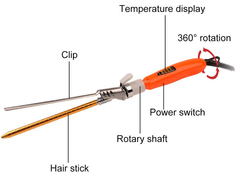 Single tube curling iron