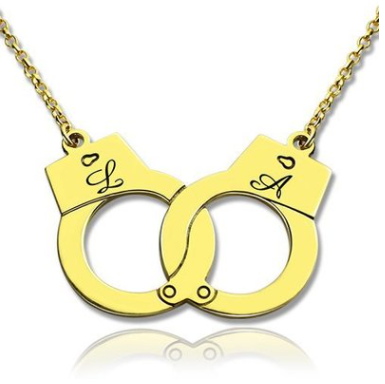 S925 Silver Handcuffs Creative Jewelry Personalized Name Necklace
