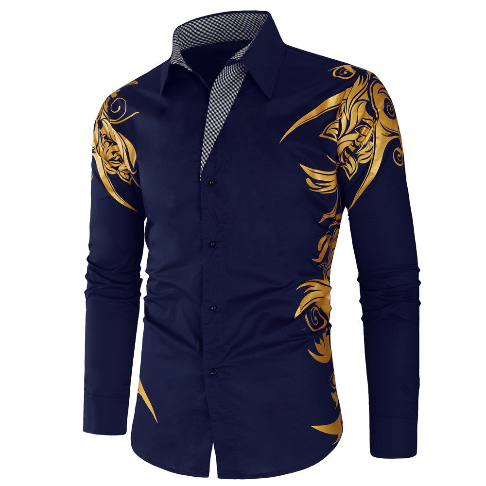 Fashion bronzing printed shirt