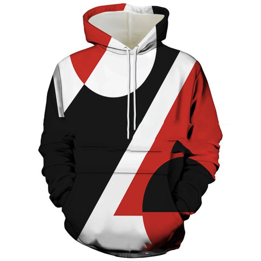 Plus Size Sports Long-sleeved Men's Clothing Plaid Colorblock Printed 3D Sweater