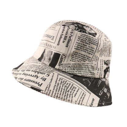 Men And Women Do Old Newspaper Pattern Printing Sun Hat