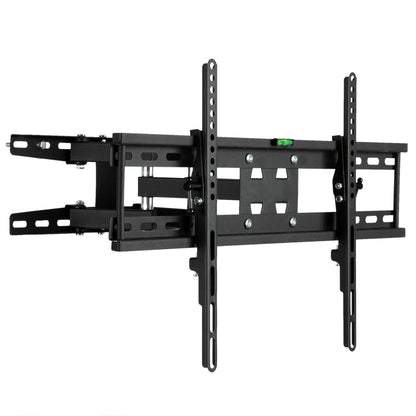 Black TV wall mount bracket on a white background