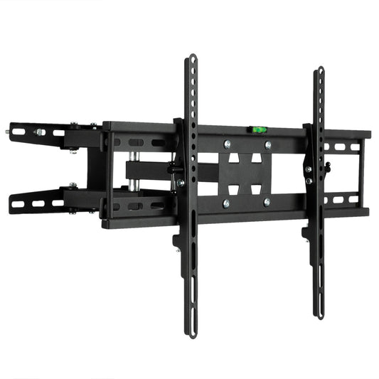 Black TV wall mount bracket on a white background
