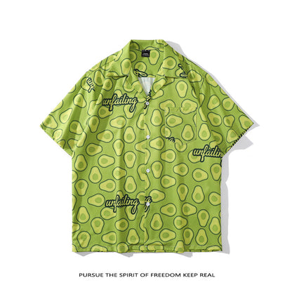 Men's Vintage Oil Painting Floral Short Sleeve Shirt