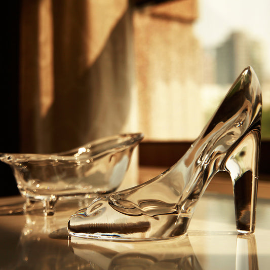 Glass High Heel Shoes Crystal Bathtub Transparent